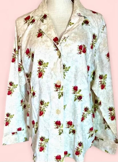 Ralph Lauren Red Roses Vintage Pajama Set Size XL*