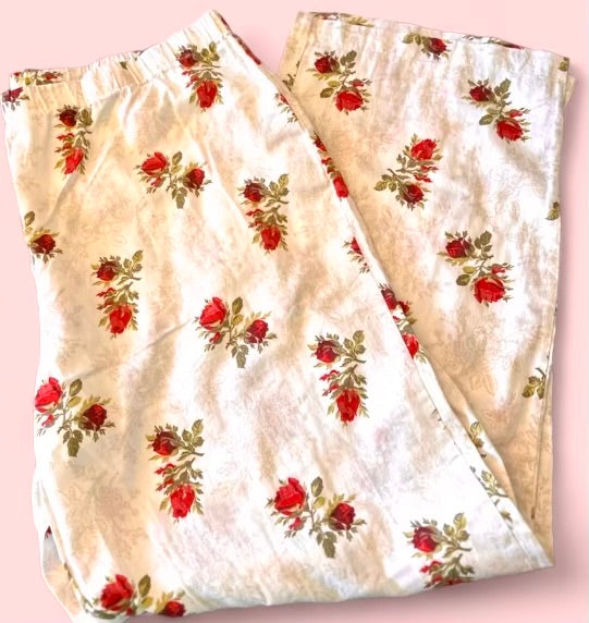 Ralph Lauren Red Roses Vintage Pajama Set Size XL*