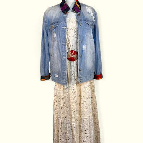 2Sistahs Take2 Reimagined Boho Vintage Jean Jacket*