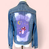 Gap Hand Painted Mushroom Patch Vintage Womens Denim Jacket*