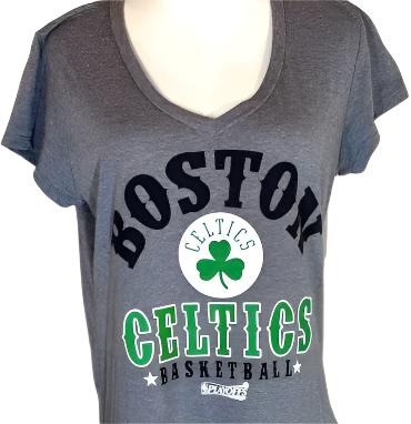 NBA Boston Celtics Womens Soft Cotton Grey Tee Size XL