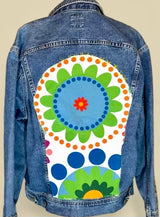 2Sistahs Take2 Vintage 70's Pattern Womens Jean Jacket*