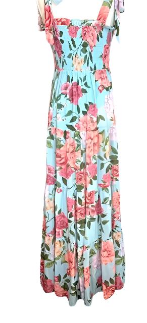 Flying Tomato Florida Floral Womens Vintage Maxi Dress Size Large*