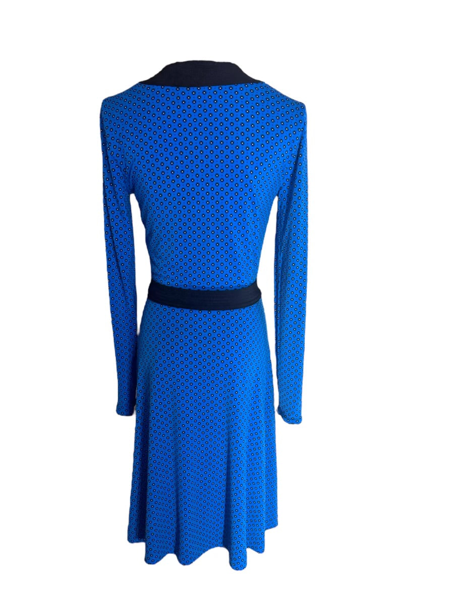 White House Black Market Womens Reversible Sky Blue Wrap Dress