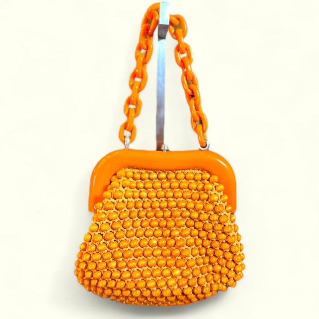 Handmade in Italy Orange Creamsicle Vintage Purse*