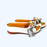 Spring Step Othopedic Womens Flower Child Slip Ons