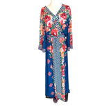 Flying Tomato Navy Floral Plus Size Maxi Dress Preloved Plus Size 1X*