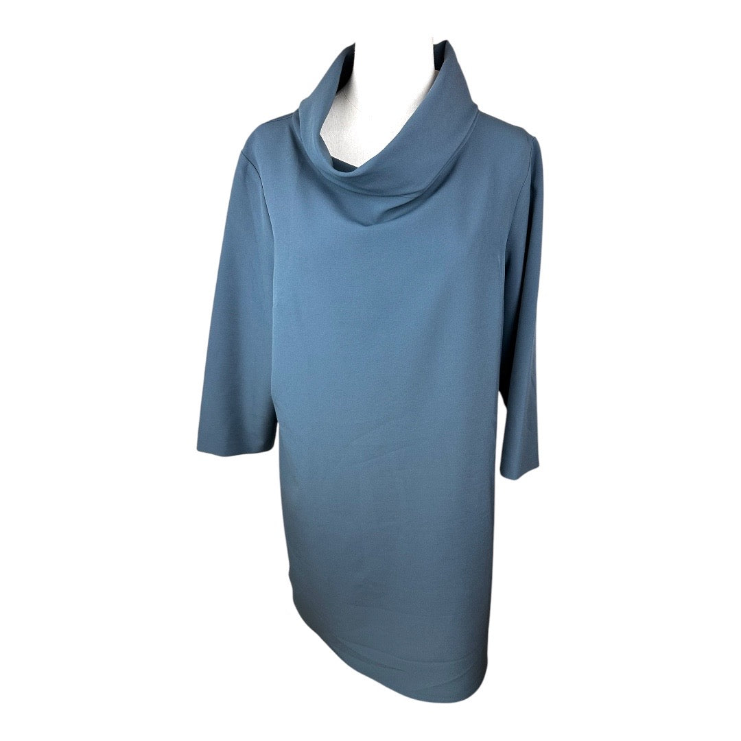 Estelle & Finn Blue Cowl Neck Midi Dress Size 12 New