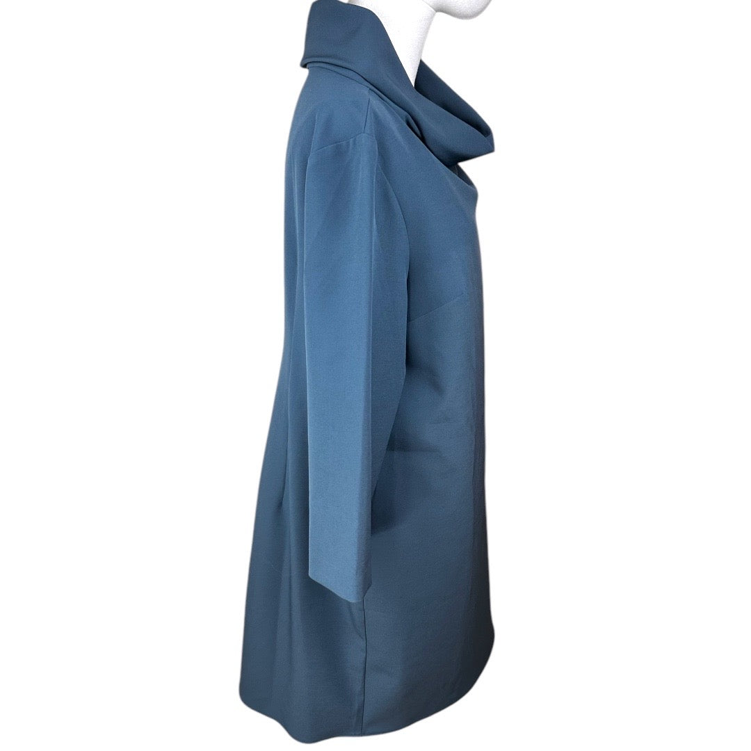 Estelle & Finn Blue Cowl Neck Midi Dress Size 12 New