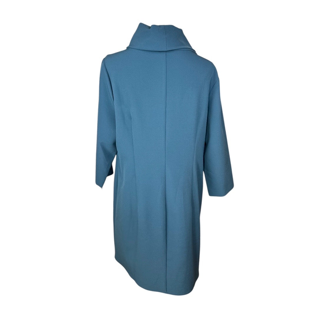 Estelle & Finn Blue Cowl Neck Midi Dress Size 12 New