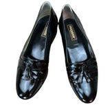 Paragon Black Patent Leather Womens Preloved Tassle Shoes Size 10*