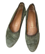 Maraolo Italy Olive Green Suede Comfort Flats Preloved Size 7.5*