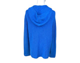 Lauren Ralph Lauren Blue Prelvoed Cardigan Hoodie Sweater Medium*