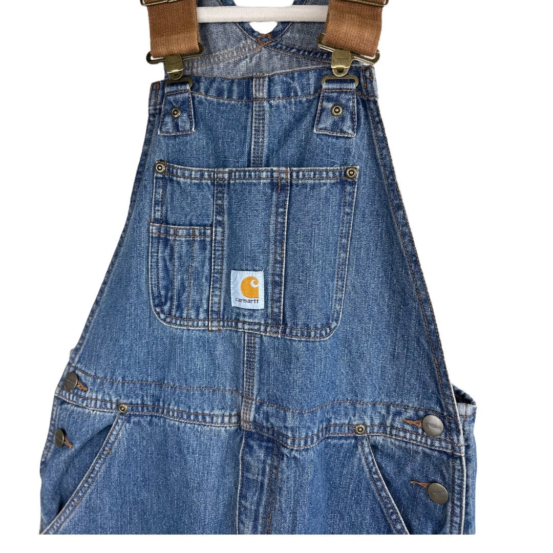 Carhartt Denim Workwear Overalls Preloved Size 14 Youth*