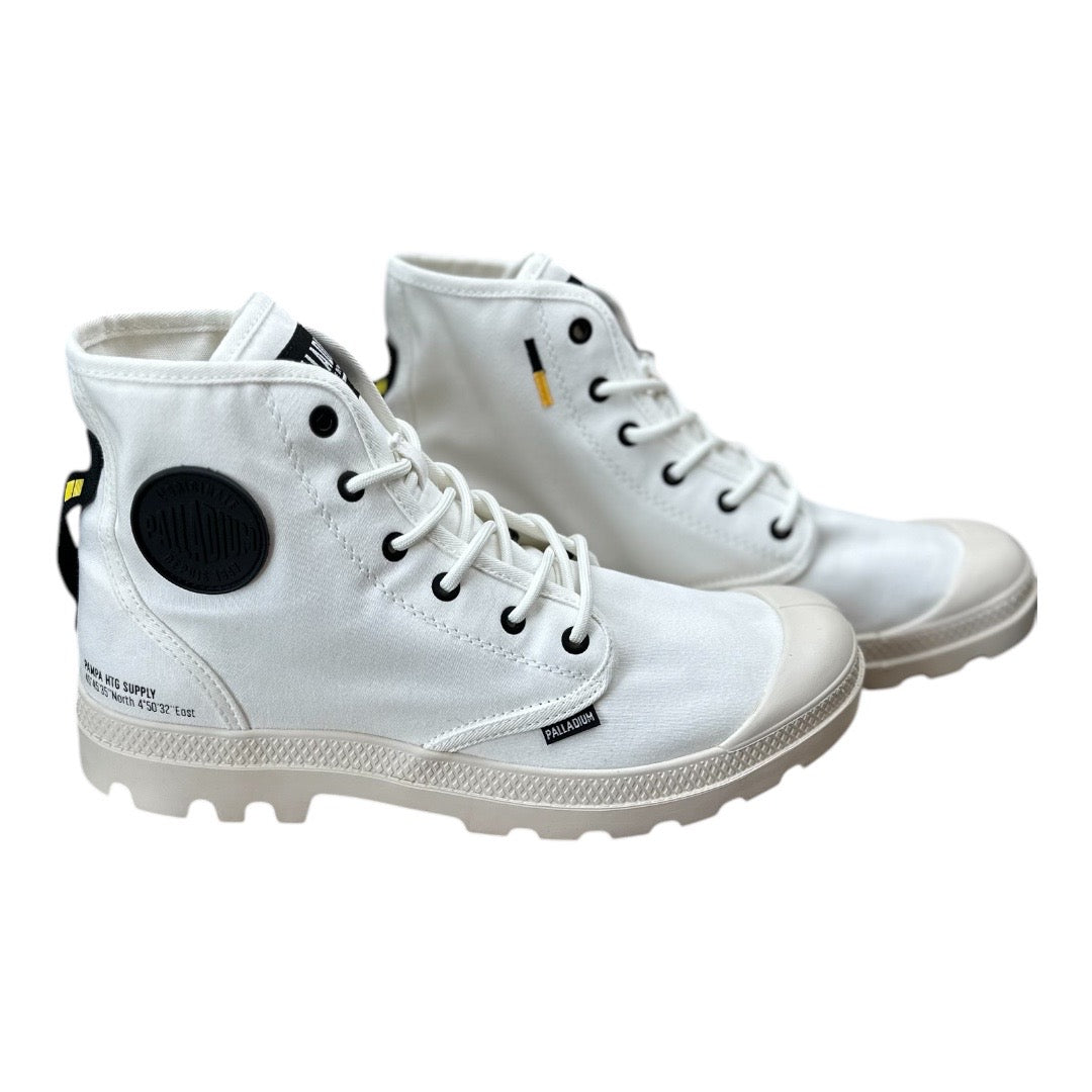 Palladium Pampa Hi HTG Supply Starlight White Mens Combat Boots 10 New