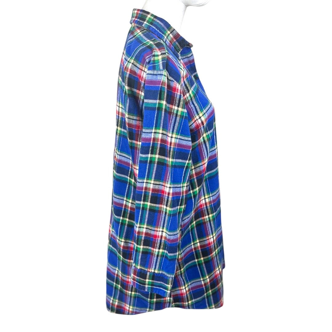 Lauren Ralph Lauren Plaid Mens Flannel Sleepwear Shirt Vintage Size Small*