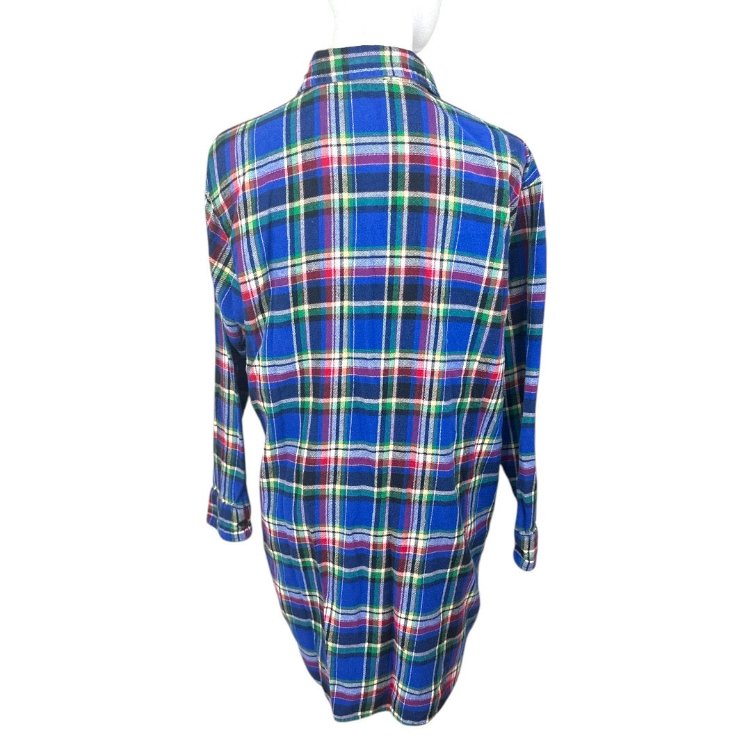 Lauren Ralph Lauren Plaid Mens Flannel Sleepwear Shirt Vintage Size Small*