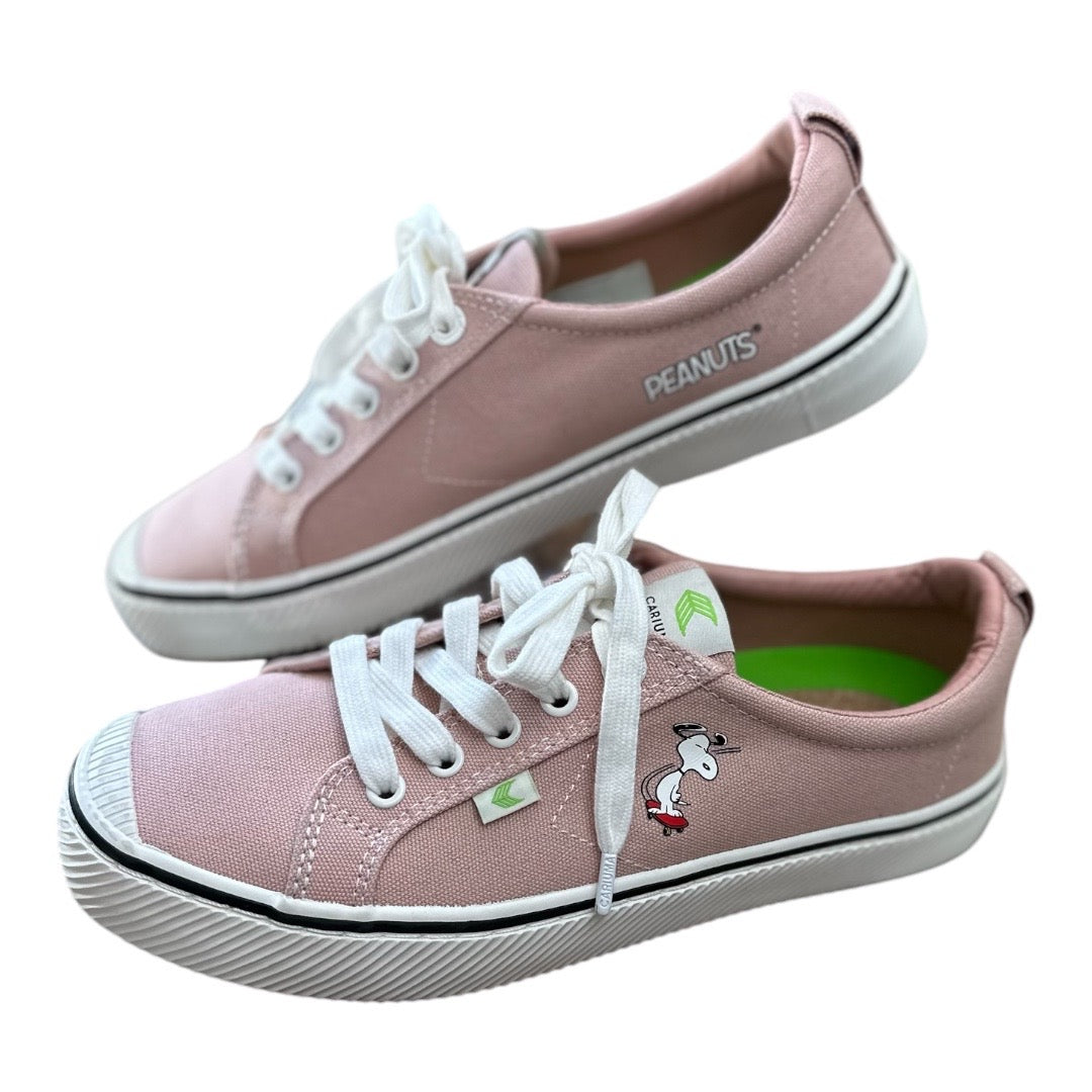 Cariuma Peanuts Rose Canvas Skate Board Sneakers New Size 9