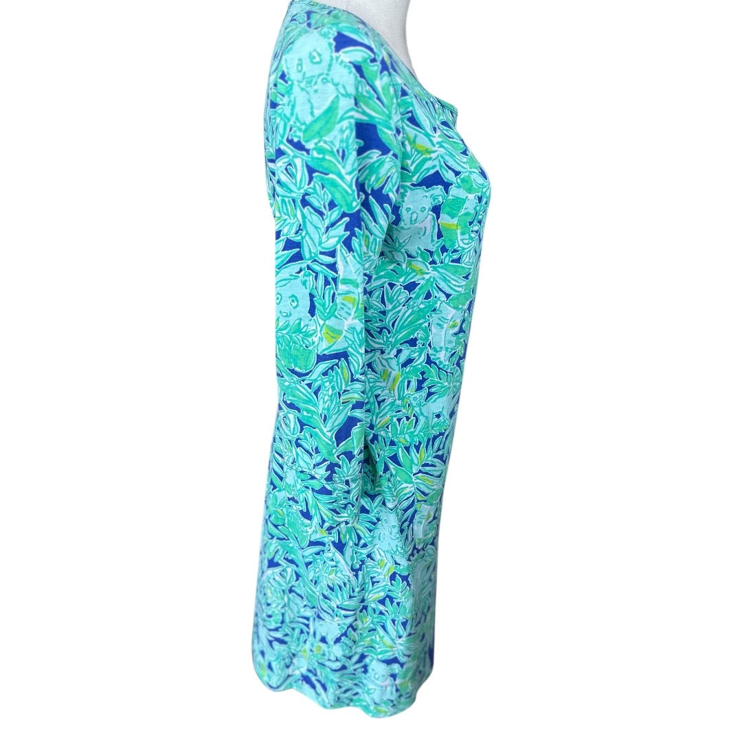 Lilly Pultzer Marlowe Koala Print Long Sleeve Preloved Dress Size Small*
