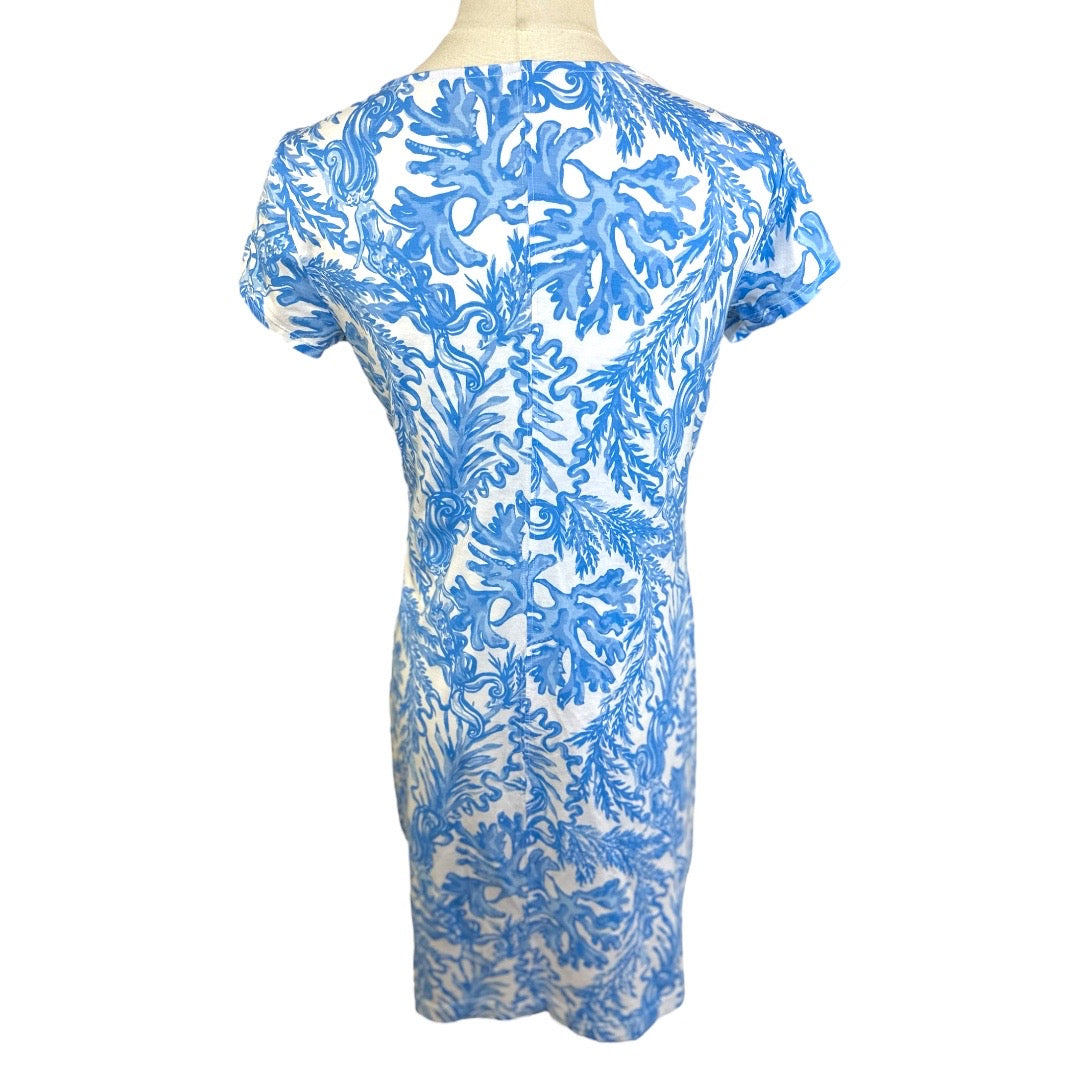 Lilly Pulitzer Brewster 100% Pima Cotton Embroidered T Shirt Dress Small New