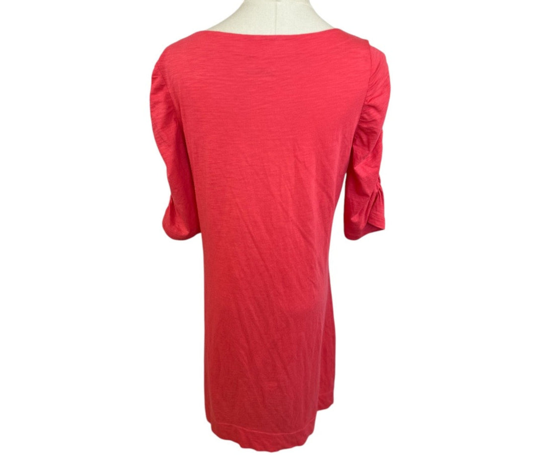 Lilly Pulitzer 100% Pima Cotton Hot Pink Preloved T Shirt Dress Medium*