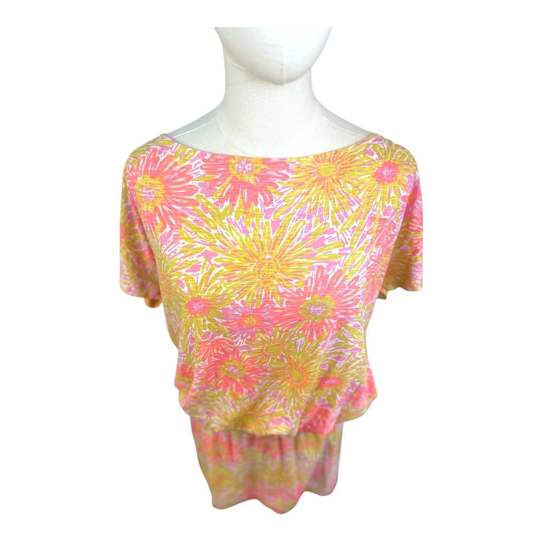 Lilly Pulitzer Carmine Sunkiss 100% Cotton Preloved Cover Up Dress Medium*