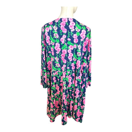 Lilly Pulitzer Oyster Bay Navy De Vine Geanna Swing Preloved Swing Dress XXL*