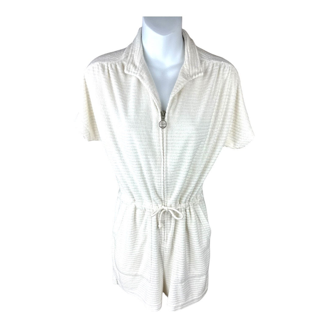 Marine Layer Neutral Terry Cloth Made In USA Preloved Romper Size Small*