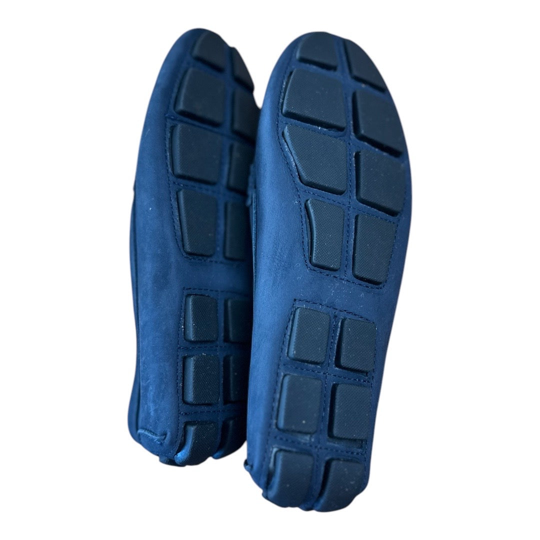 Massimo Matteo Blue Suede Womens Horse Bit Driving Mocs Size 8 NEW