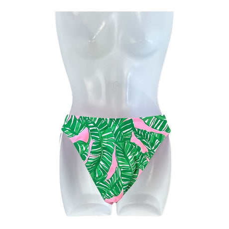 Lilly Pulitzer Conch Shell PInk Let's Go Bananas High Cut Swim Bottoms 2 NEW