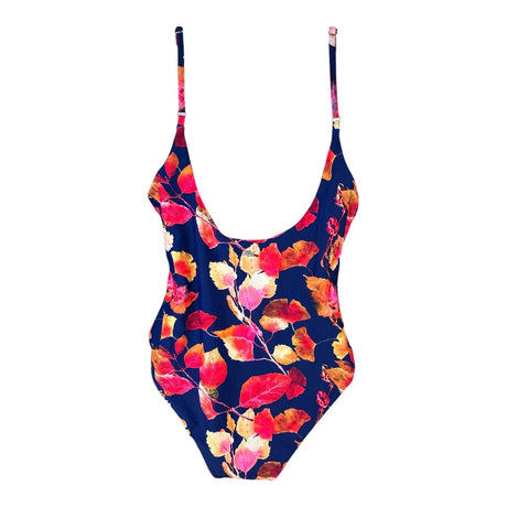 Heat Floral Colorful One PIece Adjustable Straps Swim Suit XL NEW