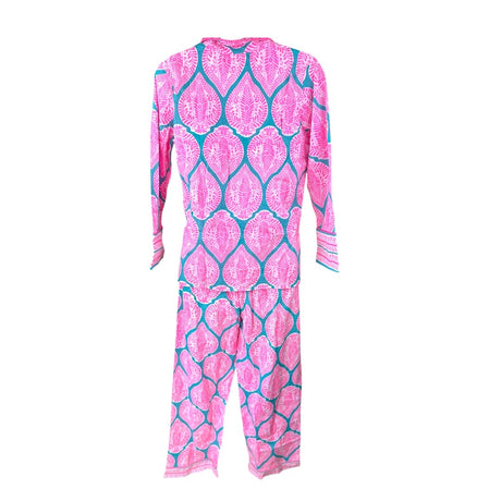 Gretchen Scott Sleepwear Pink 2 Piece Pajama Set Small NEW