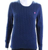 Lily Pulitzer Cable Knit Blue Womens Vintage Preloved Sweater Size XL*