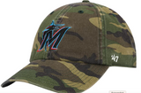 Miami Marlins Camo Hat 47 Brand