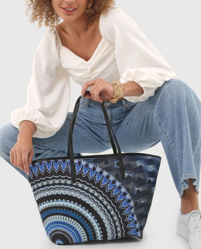 Desigual Blue Mandala Tote