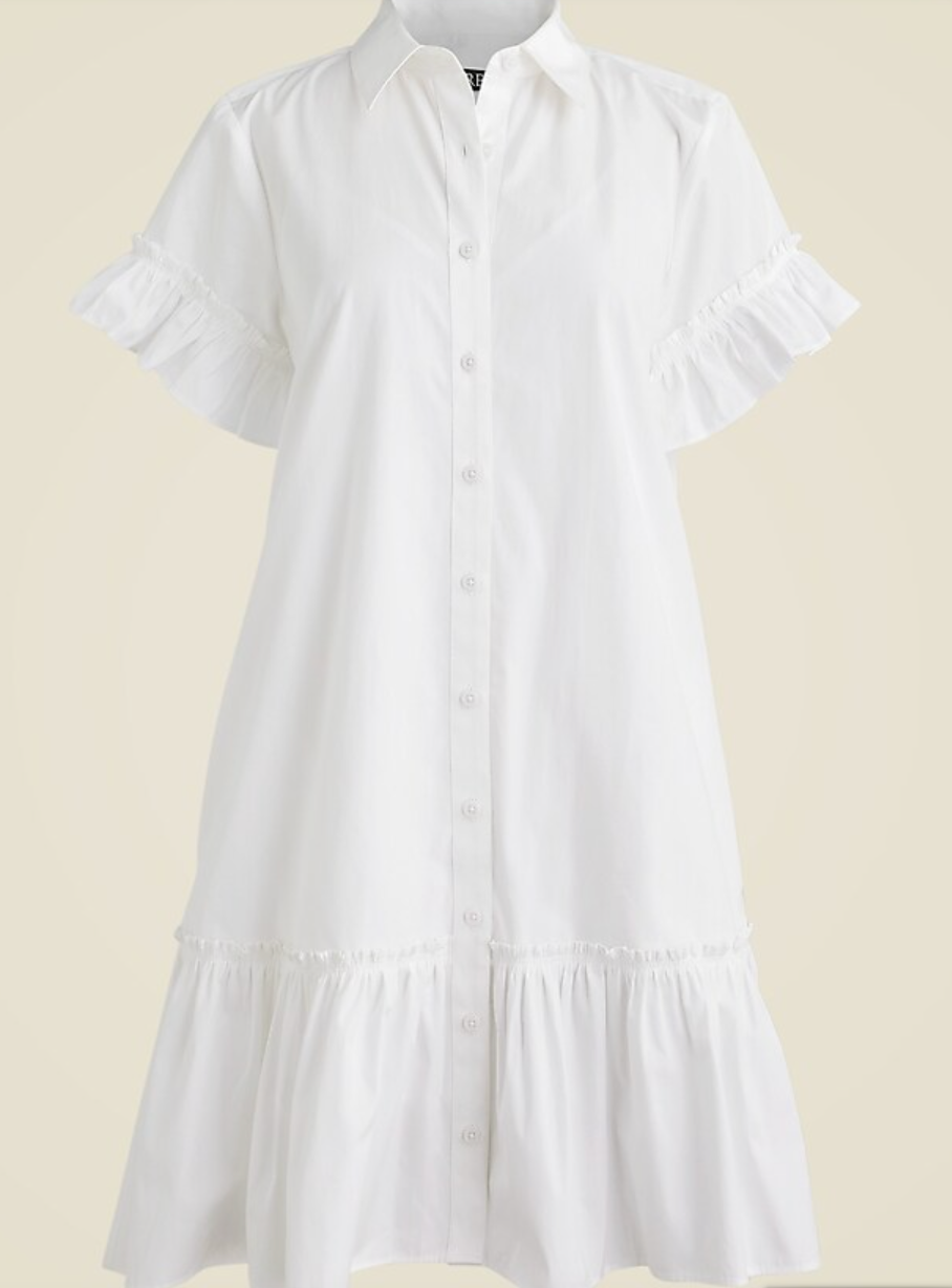 J. Crew Amelia Shirt Dress in Cotton Poplin Vintage*