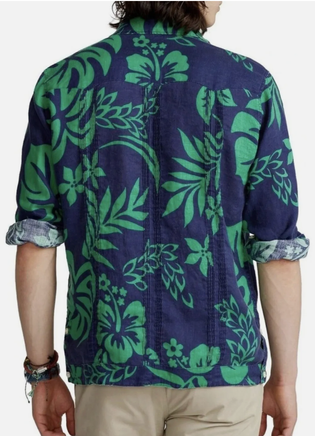 Ralph Lauren Florida Floral Mens Linen Shirt