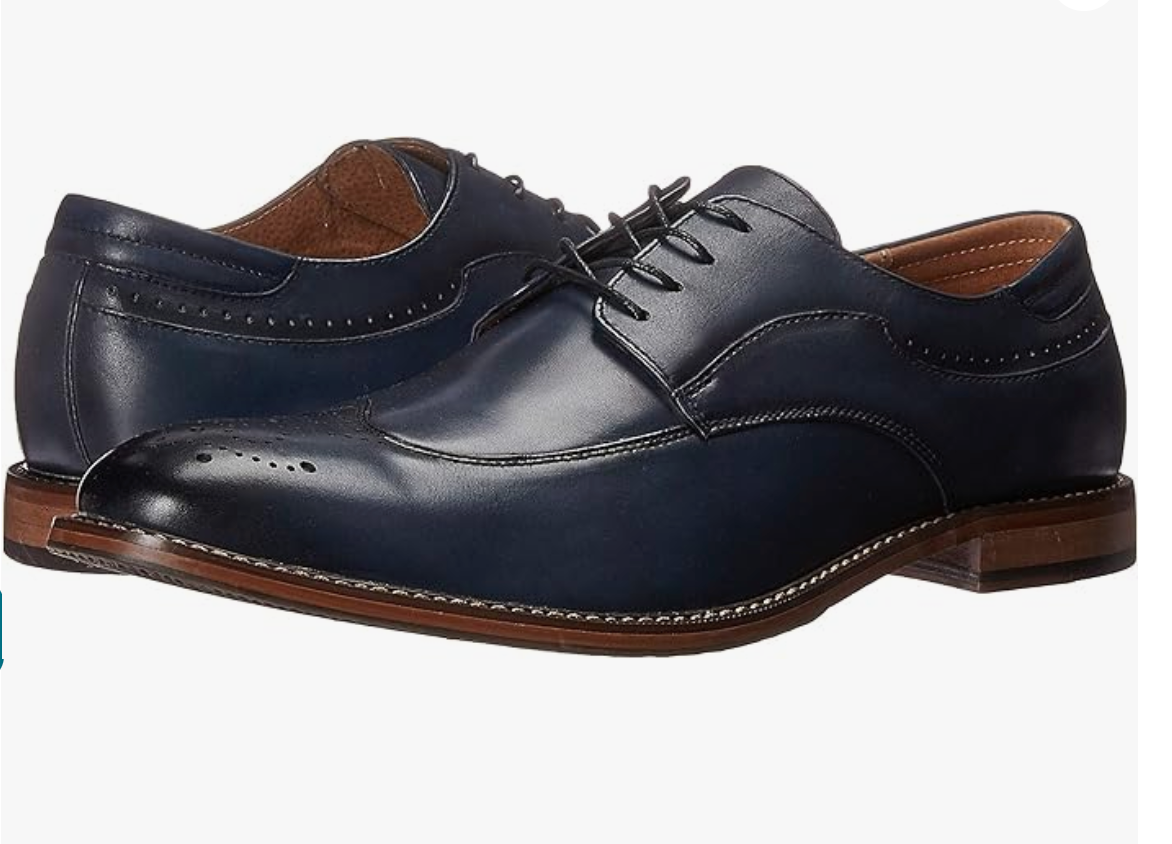 Stacey Adams Fletcher Wingtip Oxford Blue Mens Size 8.5