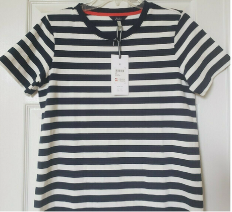 Joules Liberty Navy Striped Womens Jersey Dress Size 8