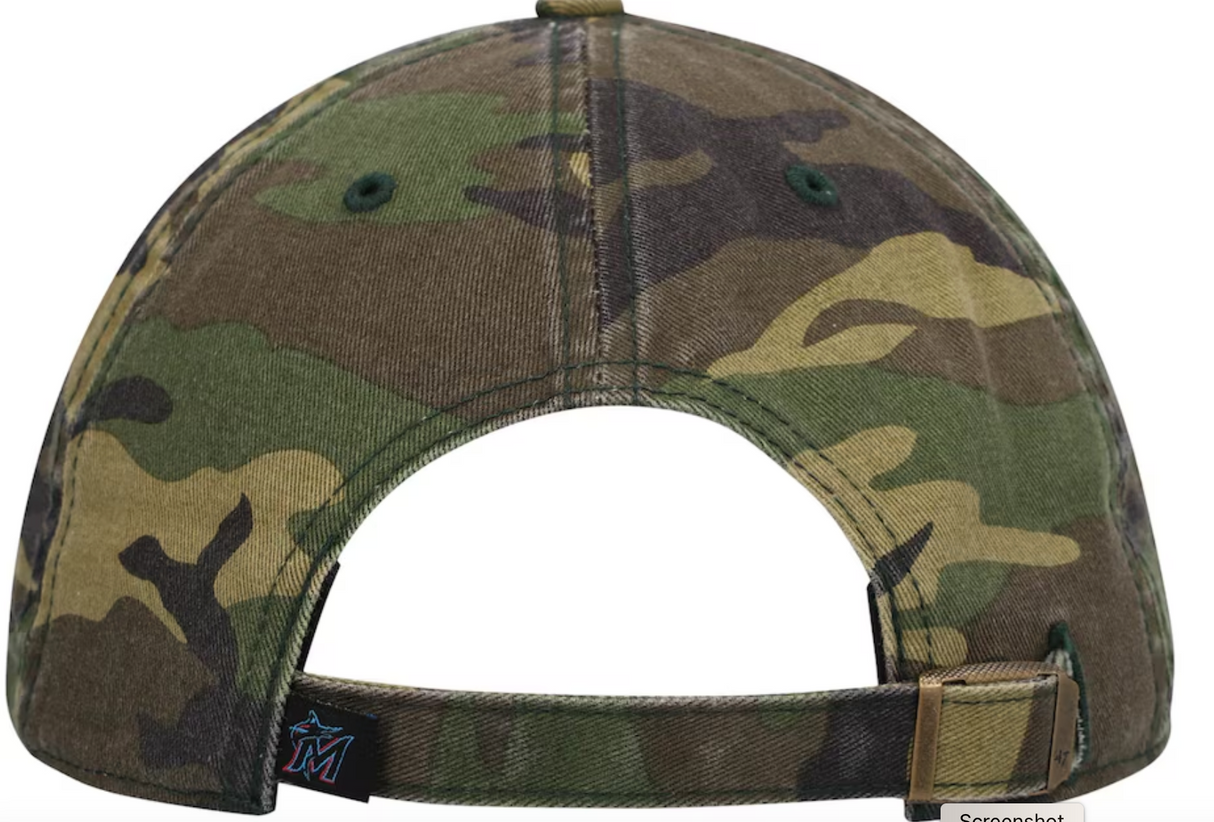 Miami Marlins Camo Hat 47 Brand