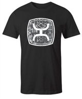 Hooey Aztec Logo Mens Cotton Grey Tee Size Large New