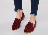 Buckle Brand Mi.iM Cranberry Velvet Womens Loafer Size 6