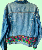 2Sistahs Take2 Womens Floral Trim Jean Jacket*