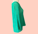 Chicos Emerald Crochet Small Vintage Sweater*